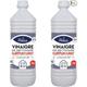 Lot de 2 bouteilles de 1 litre de vinaigre blanc naturel CONCENTRe 14 Degres (phebus produit