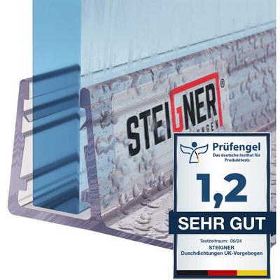 Steigner - Duschdichtung, 60cm, Glasstärke 3,5/4/ 5 mm, Gerade pvc Ersatzdichtung für Dusche, UK01 Image