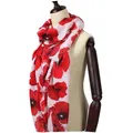 Écharpe coquelicot en coton pour femme châles et écharpes à imprimé floral pour femme Hijab rond