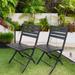2Pcs Outdoor Folding Chairs, Patio Garden Chair Set of 2 All Weather