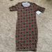 Lularoe Dresses | Lularoe Julia Geometric Print Boho Dress Size Xs New | Color: Blue/Red | Size: Xs