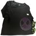 Disney Tops | Disney Parks Jack Purple Studded Black Long Sleeved Blouse Shirt | Color: Black/Purple | Size: L