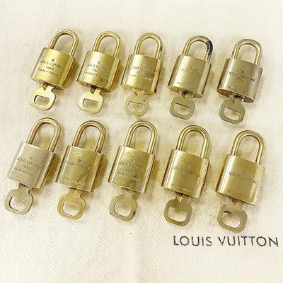 Louis Vuitton Accessories | Authentic Louis Vuitton Lv 10 Set Padlock Cadena Key Bag Charm Gold Plated | Color: Gold | Size: W 0.8 X H 1.4 X D 0.4 " (Approx.)