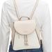 Kate Spade Bags | Kate Spade Leila Medium Flap Backpack Bag Beige Cream Tan Leather Colorblock | Color: Tan/White | Size: 9.5"H X 9.25"W X 4.75"D