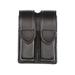 Aker Leather Model 510 Double Magazine Pouch Medium .40 S&W/9mm Luger Hidden Snap Double Stack Plain Black A510-BP-3-HS