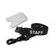 Black Staff Lanyard with a Plastic Slide Clip *incl Free Portrait Cardholder* (100)