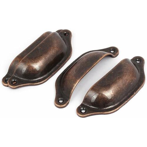 10 Stück Muschelgriffe Vintage mit Schrauben Schubladengriffe Griffe für Schrank Kommode