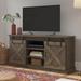 Bridgevine Home Farmhouse 66 inch TV Stand Console for TVs up to 80 inches, No Assembly Required, Barnwood Finish