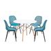 Porthos Home Vita 5-piece Dining Set, 1 Table And 4 Stackable Chairs