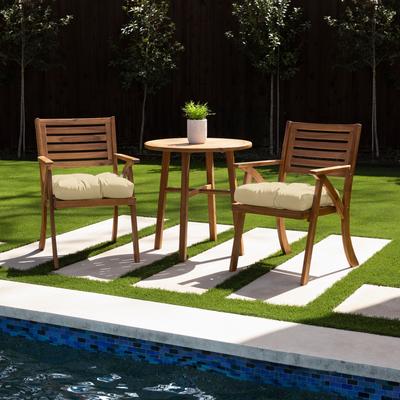 Sorra Home Sunbrella Tufted Chair Cushion Square Back 16 x 16 x 3