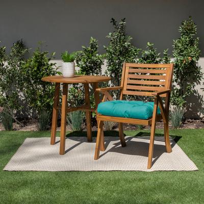 Sorra Home Tufted Chair Cushion Round U-Shaped Back 16 x 16 x 3