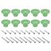 38x28mm Ceramic Drawer Knobs, 10pcs Mushroom Shape Door Handles Green