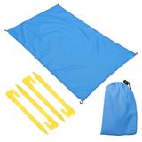 43" x 28" Beach Blanket Waterproof Picnic Mat with Carry Bag Sky Blue - Sky Blue