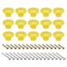 38x28mm Ceramic Drawer Knobs, 15pcs Mushroom Shape Door Handles Yellow