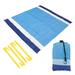 83" x 79" Beach Blanket Picnic Mat with Carry Bag Blue White Sky Blue - Blue, White, Sky Blue