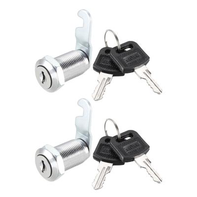 2 Cam Lock 30mm Cylinder Length for Max 7/8-inch Panel Keyed Different - 30mm Keyed Different