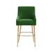 Willa Arlo™ Interiors Simmon Bar & Counter Stool Wood/Upholstered/Velvet/Metal in Green | 38.2 H x 22.1 W x 24.4 D in | Wayfair