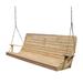 Red Barrel Studio® Pressure Treated Highback Porch Swing Wood/Solid Wood in Red/Gray | 30 H x 64 W x 27 D in | Wayfair