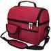 Rebrilliant Insulated Picnic Cooler Cotton Canvas in Red | 8.66 H x 9.45 W x 5.91 D in | Wayfair 10D34AF5DA46468BB4415B8A90F7E3D3