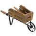 Rosalind Wheeler Aji Distressed Garden Wheelbarrow Wood in Brown/Gray | 6 H x 5 W x 13.75 D in | Wayfair 2DC7D2CF0822438AA3C029E97851215D