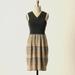 Anthropologie Dresses | Knitted & Knotted Shimmer Stripes Sleeveless Sweater Dress Anthropologie | Color: Black/Tan | Size: S