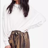 Free People Tops | Free People Alameda Dolman-Sleeve Turtleneck Top Size Large | Color: White | Size: L