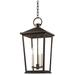 Soren 23 1/2" High Textured Bronze Outdoor Hanging Light