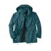 Men's Big & Tall Fleece-lined Taslon® Anorak by KingSize in Midnight Teal (Size 7XL)