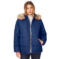 Plus Size Women's Short-Length Puffer Jacket by Roaman's in Evening Blue (Size 1X)