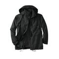 Men's Big & Tall Fleece-lined Taslon® Anorak by KingSize in Black (Size 4XL)