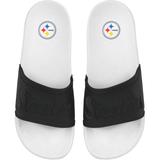 Women's FOCO Pittsburgh Steelers Script Wordmark Slide Sandals