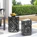 Bungalow Rose Faliha Iron Outdoor Side Table Metal in Black | 18 H x 13.75 W x 13.75 D in | Wayfair 3B79E64EF1BA4BEF8BF072D2DF211516