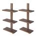 Wade Logan® Assiyah 3 Piece Waru Solid Wood Tiered Shelf Wood in Brown | 37 H x 18.5 W x 9.5 D in | Wayfair AE374952AE99408588A189E3C30AC9C0