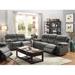 Red Barrel Studio® 2 Piece Faux Leather Reclining Living Room Set Faux Leather in Blue | 39 H x 84 W x 39 D in | Wayfair Living Room Sets