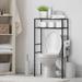 Rebrilliant Jevgenij 26.06" W x 43.3" H x 7.87" D Over-The-Toilet Storage Metal in Black | 43.3 H x 26.06 W x 7.87 D in | Wayfair