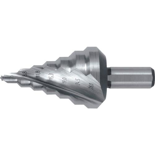 Stufenbohrer Bohrber.5-28mm hss Spiralnut Z.2 Stufen 7 ruko