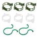 1 Set/120Pcs Garden Plant Support Clips Green White and Twist Clips Kit - Green, White