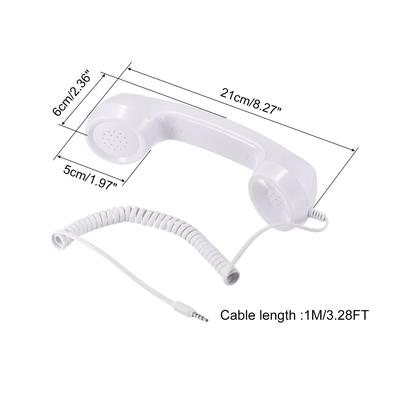 3.5mm Retro Telephone Handset Receiver for Microphone Speaker