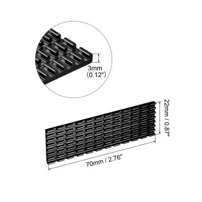 Aluminum Heatsink Self Adhesive with Notch for M.2 SSD