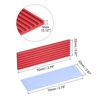 Aluminum Heatsink with Tools and Pre-Cut Thermal Pad for SSD