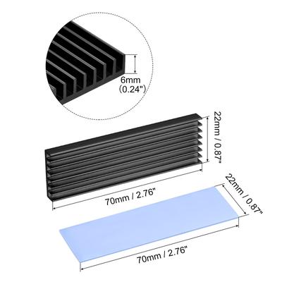 Aluminum Heatsink with Tools and Pre-Cut Thermal Pad