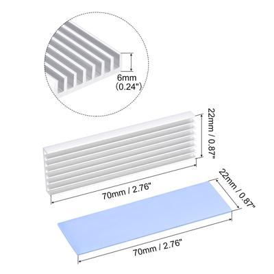 Aluminum Heatsink with Tools and Pre-Cut Thermal Pad