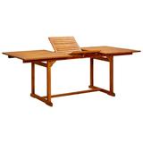 vidaXL Outdoor Dining Table Extendable Garden Patio Table Solid Acacia Wood