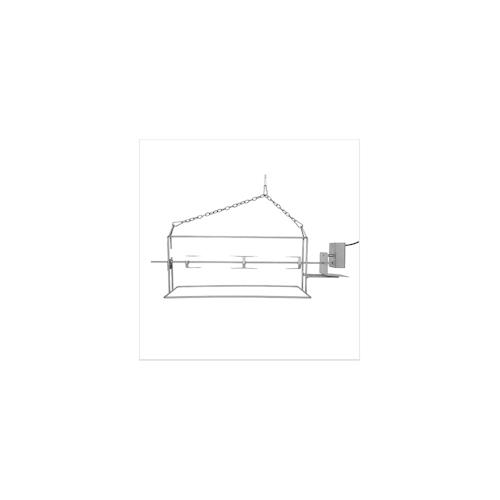 Rollbräter Schwenkgrill Spießgrill Spießbratengrill ohne Grillmotor für Hähnchen Lamm, Rind , Rollbraten, höhenverstellbarer – 80 cm Durchmesser