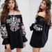 Free People Dresses | Euc Free People Floral Dress-Small | Color: Black/Red | Size: S