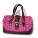 Coach Bags | Coach Pink Signature C Canvas Leather Footed Shoulder Bag Handbag | Color: Brown/Pink | Size: 9”X13”X5”