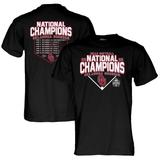 Men's Blue 84 Black Oklahoma Sooners 2022 NCAA Softball Women's College World Series Champions Schedule T-Shirt