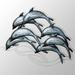 Dolphin Frolic Wall Art Gray , Gray