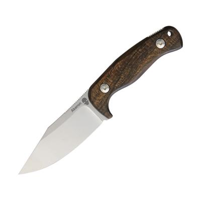 Akeron Eklipse Zircote by Tony Lopes Folding Knife 3" stonewash finish Bohler N690 stainless blade Ziricote wood handle EKLIPSE ZIRCOTE WOOD/SATIN