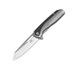 Kansept Knives Shard Framelock CF Folding Knife 3.5" stonewash finish CPM S35VN stainless blade Gray titanium handle with carbon fiber inlay K1006A5